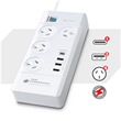 Sansai 4 Way / Outlets Surge Powerboard with 3 x USB Type A & 1x USB Type C Charging Ports